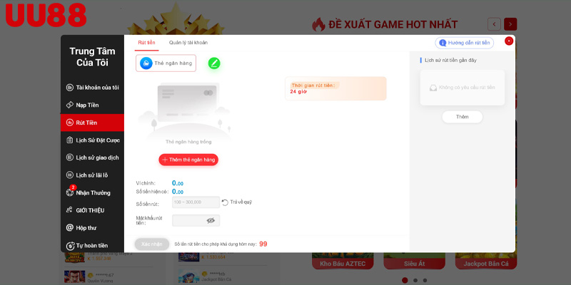 Hướng dẫn chi tiết quy trình rút tiền UU888 nhanh chóng và an toàn cho hội viên mới